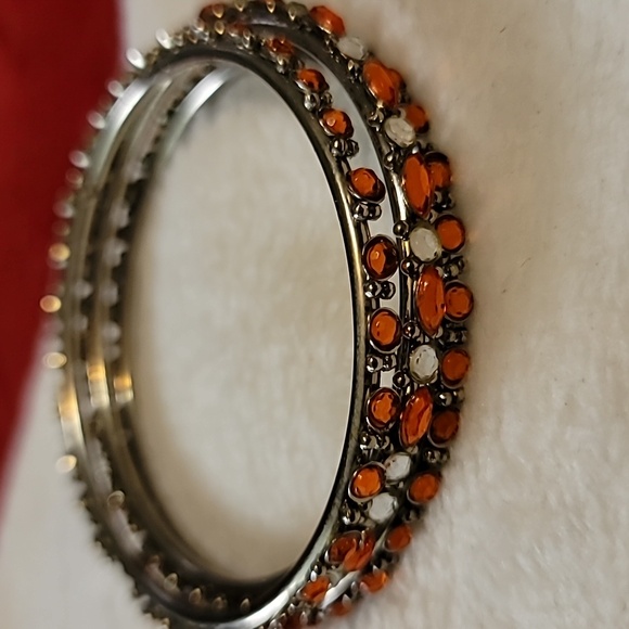 Set of 3 Orange Sparkle Bracelets - Picture 3 of 4